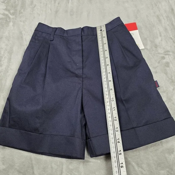 Dennis Uniform Shorts Girls G8 Navy New Pleated Cuffed School Uniform 4050 - Picture 6 of 11